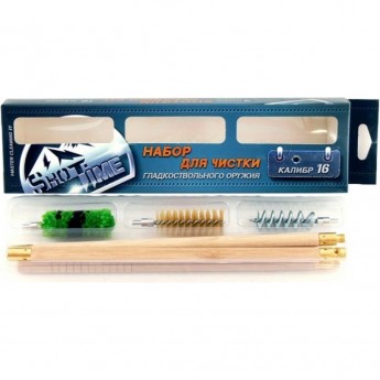 Набор SHOTTIME для чистки оружия калибр 5,6 мм (металлический шомпол, 3 ерша, пластиковый пенал)